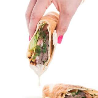 Beef Shawarma Pita with Lebanese Sauce