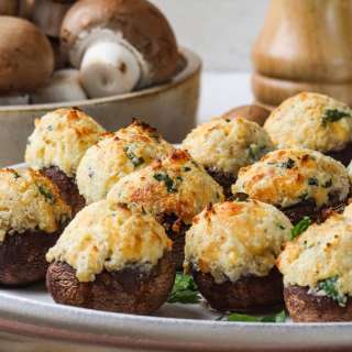 Air-Fryer Stuffed Mushrooms