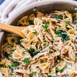 Creamy Spinach Mushroom Pasta
