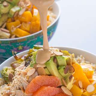Grain Bowls with Chicken and Vegetables