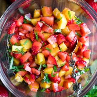 Strawberry Peach Fruit Salad Salsa