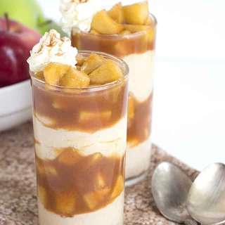 Caramel Apple Pie Cheesecake Parfaits