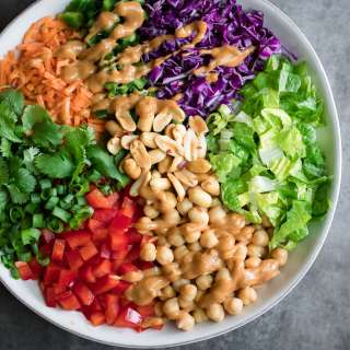 Thai Chickpea Salad with Peanut Dressing