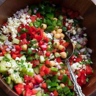 Mediterranean Chickpea Salad with Feta