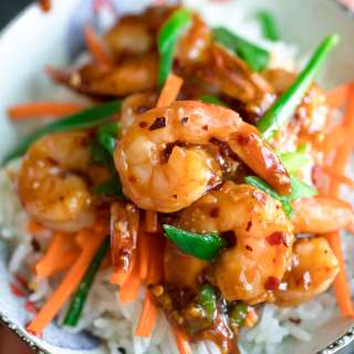 Honey Garlic Shrimp Bowls