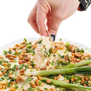 Lebanese Hummus with Toasted Pine Nuts