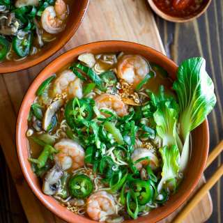 Spicy Shrimp Ramen Bowls