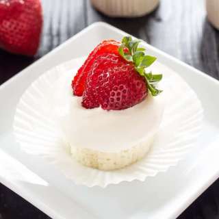 Angel Food Cupcakes with Strawberry Filling