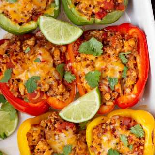 Ground Turkey Stuffed Peppers