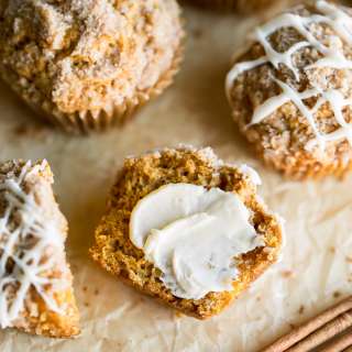 Pumpkin Apple Muffins with Cinnamon Sugar Streusel