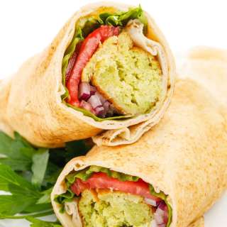 Authentic Lebanese Falafel Wrap