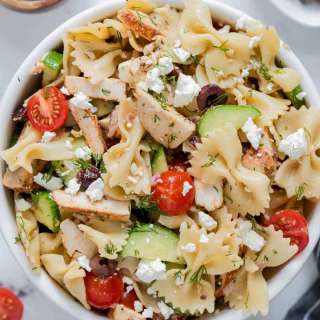 Easy Greek Chicken Pasta Salad