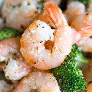 Roasted Garlic Parmesan Shrimp and Broccoli