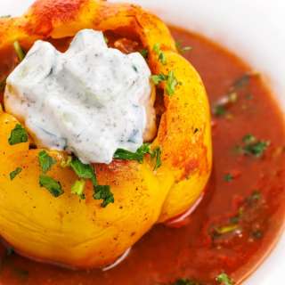 Stuffed Bell Peppers with Lebanese Spices