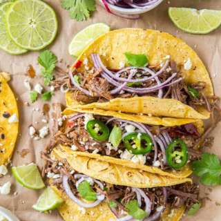 Slow Cooker Barbacoa Beef Tacos