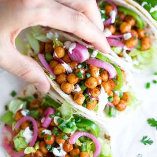 Buffalo Chickpea Tacos