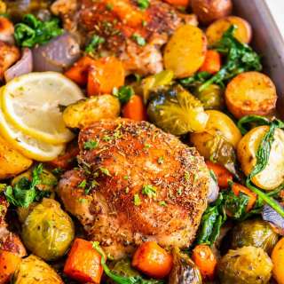 Sheet Pan Chicken Thighs with Vegetables