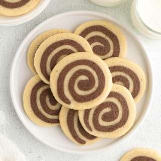 Chocolate and Vanilla Swirl Cookies (Pinwheel Cookies)