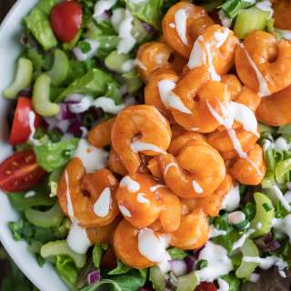 Buffalo Shrimp Salad