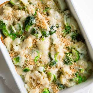 Creamy Cauliflower and Brussels Sprout Casserole