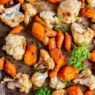 Roasted Carrots and Cauliflower