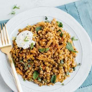 Cauliflower Rice Mujadara