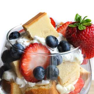 Red White and Blueberry Berry Trifle