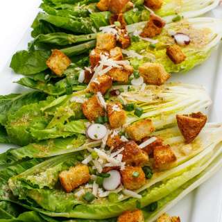 Caesar Salad with Sourdough Croutons