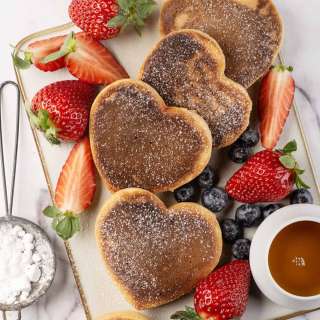 Heart-Shaped Pancakes