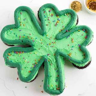 Four Leaf Clover Cupcake Cake
