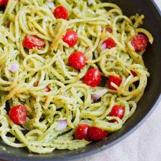 Creamy Pesto Rutabaga Pasta