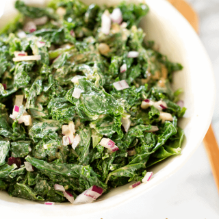 Kale Salad with a Spicy Peanut Dressing