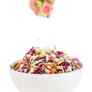 Chopped Veggie Slaw with Jalapeño Lime Vinaigrette