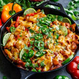 One-Pot Shrimp Fajita Pasta