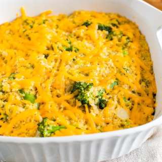 Cheesy Broccoli Quinoa Casserole