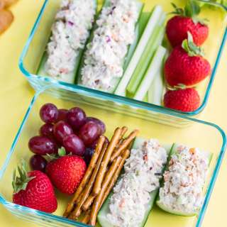 Tuna Salad Cucumber Boats