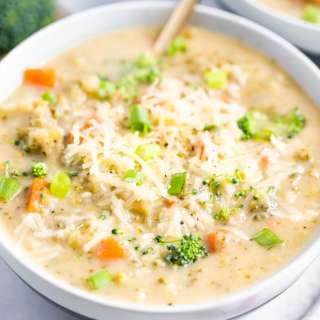 Lightened Up Broccoli Cheddar Soup