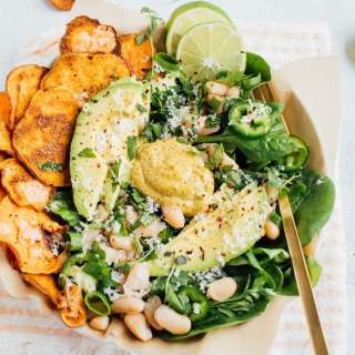Loaded Sweet Potato Nacho Salad Bowls