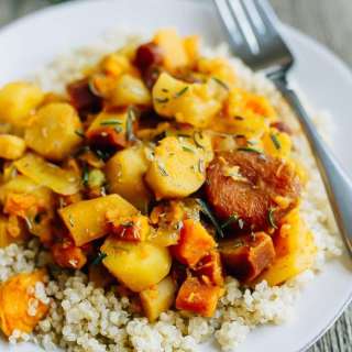 Root Vegetable Tagine with Apricots and Rosemary
