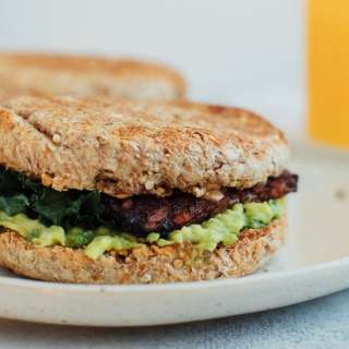 Vegan Breakfast Sandwich with Tempeh Bacon