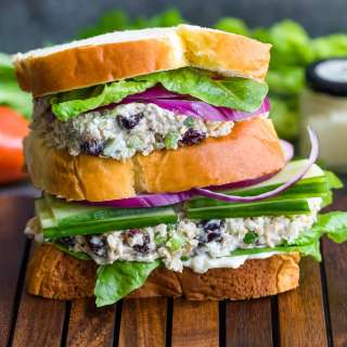 Cranberry Walnut Chickpea Salad Sandwich