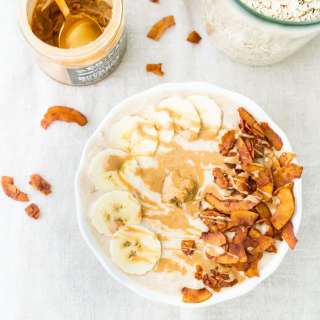 Elvis Overnight Oats with Peanut Butter, Banana and Bacon