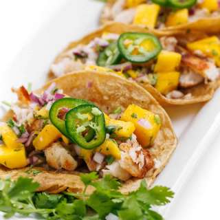 Baked Fish Tacos with Mango Salsa