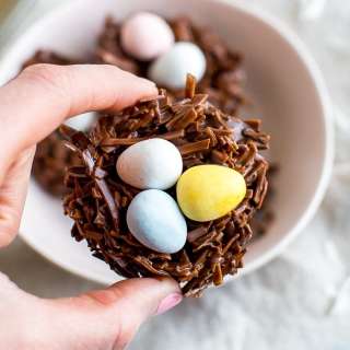 No Bake Chocolate Coconut Nests