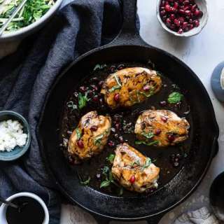 Stuffed Chicken With Goat Cheese And Pomegranate