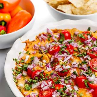 Protein Packed Baked Hummus Dip
