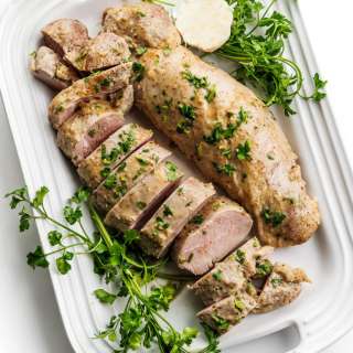 Baked Pork Tenderloin with Mustard Glaze