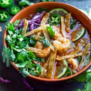 Spicy Shrimp Tortilla Soup