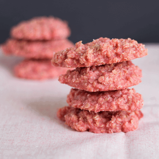 Strawberries & Cream No Bake Cookies