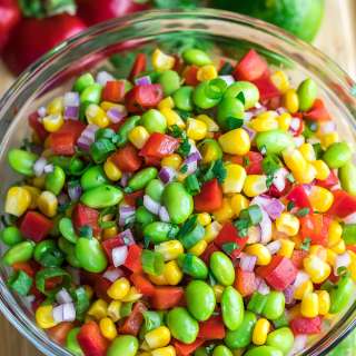 Edamame Salad with Cilantro Lime Dressing
